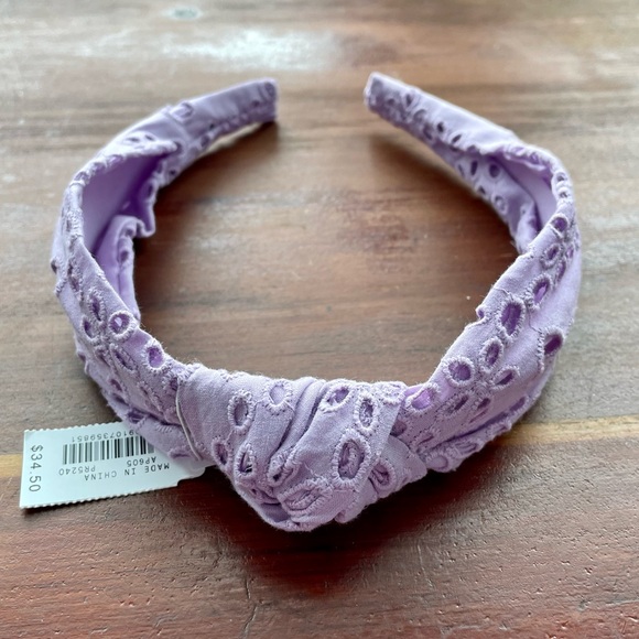 *NWT* J. Crew Eyelet Knot Headband in Dried Lavender - Picture 5 of 12